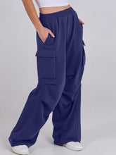Load image into Gallery viewer, Elastic Waist Wide Leg Pants with Pockets