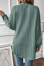 Load image into Gallery viewer, Textured Pocketed Open Front Long Sleeve Cover Up