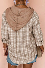 Load image into Gallery viewer, Drawstring Button Up Hooded Jacket