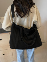Load image into Gallery viewer, Corduroy Solid Large Tote Bag