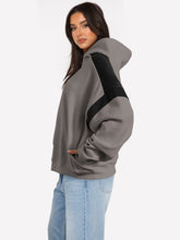 Load image into Gallery viewer, Contrast Dropped Shoulder Long Sleeve Hoodie