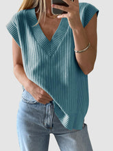 Load image into Gallery viewer, Mandy Ribbed V-Neck Sweater Vest