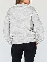 Load image into Gallery viewer, Mock Neck Drop Shoulder Long Sleeve Sweatshirt