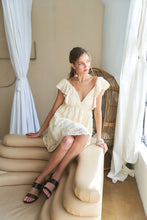 Load image into Gallery viewer, ADORA Tie Back V-Neck Ruffle Sleeve Dress