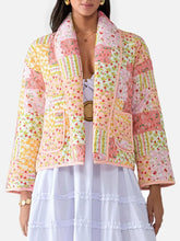Load image into Gallery viewer, Printed Patchwork Open Front Cardigan with Pockets