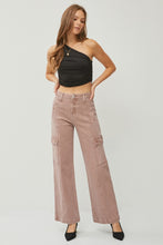 Load image into Gallery viewer, RISEN Full Size High Rise Wide Leg Cargo Jeans