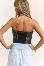 Load image into Gallery viewer, J.NNA Sequin Strapless Bustier Top