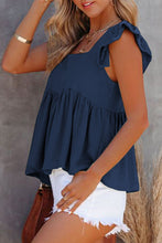 Load image into Gallery viewer, Full Size Ruffled Square Neck Cap Sleeve Blouse