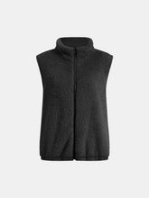 Load image into Gallery viewer, Full Size Fuzzy Zip Up Vest Coat with Pockets