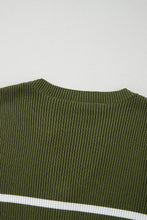 Load image into Gallery viewer, Striped Contrast Long Sleeve Knit Top