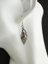 Load image into Gallery viewer, Alloy Rhinestone Leaf Shape Earrings