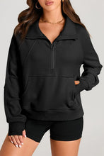 Load image into Gallery viewer, Half Zip Long Sleeve Sweatshirt