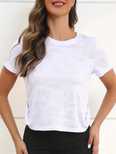 Load image into Gallery viewer, Camouflage Round Neck Short Sleeve T-Shirt