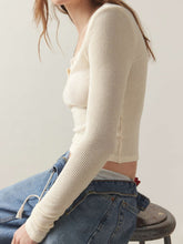 Load image into Gallery viewer, Notched Long Sleeve T-Shirt