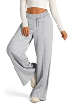Load image into Gallery viewer, Drawstring Elastic Waist Wide Leg Pants