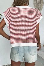 Load image into Gallery viewer, Striped Round Neck Sweater Vest