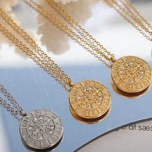 Load image into Gallery viewer, Zircon Titanium Steel Timepiece Shape Necklace