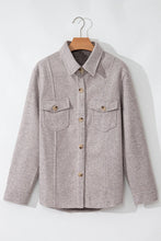 Load image into Gallery viewer, Button Up Collared Neck Long Sleeve Jacket