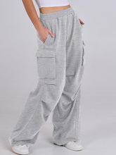 Load image into Gallery viewer, Elastic Waist Wide Leg Pants with Pockets