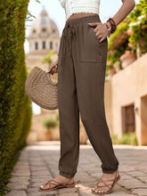 Load image into Gallery viewer, Textured High Waist Joggers