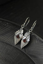 Load image into Gallery viewer, Alloy Rhinestone Leaf Shape Earrings