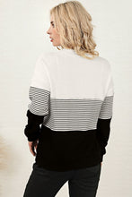 Load image into Gallery viewer, Striped Color Block Long Sleeve Knit Top