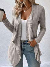 Load image into Gallery viewer, Full Size Open Front Long Sleeve Cardigan