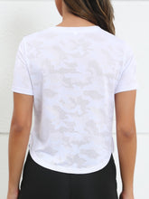 Load image into Gallery viewer, Camouflage Round Neck Short Sleeve T-Shirt