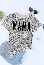 Load image into Gallery viewer, MAMA Animal Print Round Neck Short Sleeve T-Shirt