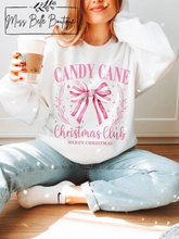 Load image into Gallery viewer, Candy Cane Christmas Club Tee or Crewneck