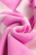 Load image into Gallery viewer, Slit Checkered Half Button Long Sleeve Sweater