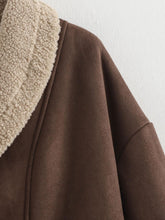 Load image into Gallery viewer, Fuzzy Collared Neck Long Sleeve Jacket