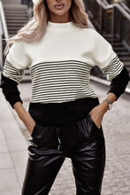 Load image into Gallery viewer, Striped Color Block Long Sleeve Knit Top