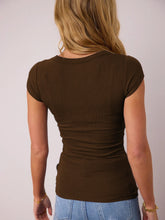 Load image into Gallery viewer, Scoop Neck Cap Sleeve T-Shirt