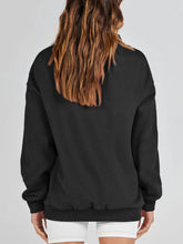 Load image into Gallery viewer, Mock Neck Drop Shoulder Long Sleeve Sweatshirt