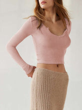 Load image into Gallery viewer, Notched Long Sleeve T-Shirt