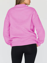 Load image into Gallery viewer, Mock Neck Drop Shoulder Long Sleeve Sweatshirt