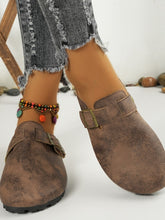 Load image into Gallery viewer, Round Toe Buckle Slip-Ons
