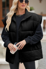 Load image into Gallery viewer, Zip Up Puffer Vest Coat with Pockets