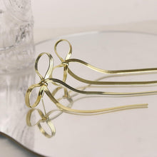 Load image into Gallery viewer, Stainless Steel Bow Bar Earrings