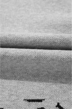 Load image into Gallery viewer, Slit Leopard Mock Neck Dropped Shoulder Sweater