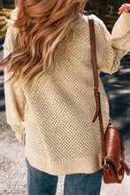 Load image into Gallery viewer, V-Neck Dropped Shoulder Long Sleeve Sweater