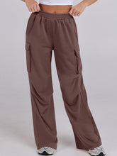 Load image into Gallery viewer, Elastic Waist Wide Leg Pants with Pockets