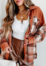 Load image into Gallery viewer, Plaid Button Up Long Sleeve Jacket