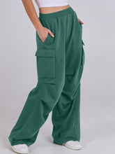 Load image into Gallery viewer, Elastic Waist Wide Leg Pants with Pockets