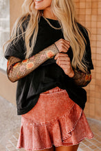 Load image into Gallery viewer, Faux Two Piece Floral Long Sleeve Patchwork Top