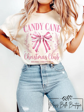 Load image into Gallery viewer, Candy Cane Christmas Club Tee or Crewneck