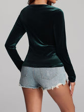 Load image into Gallery viewer, Ruched Surplice Long Sleeve Top
