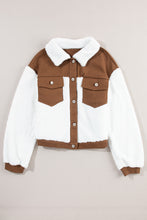Load image into Gallery viewer, Corduroy Contrast Patchwork Fuzzy Jacket