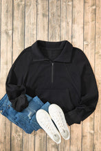 Load image into Gallery viewer, Half Zip Long Sleeve Sweatshirt